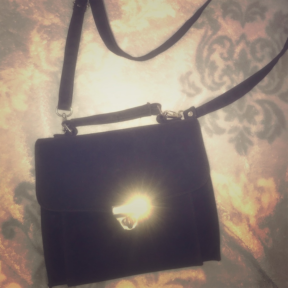 Black Canvas secret pockets purse